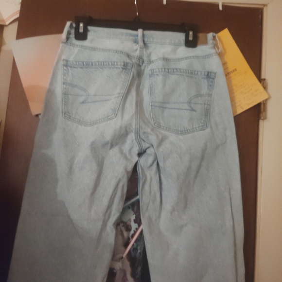 AMERICAN EAGLE 90's Straight Jeans - Light Wash Size 4 - Picture 9 of 14